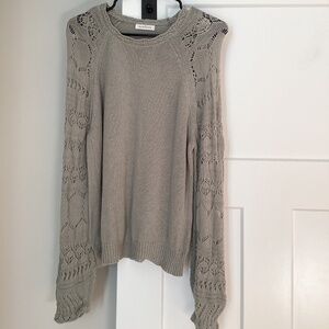 Women's Sage Sweater with Lace Details